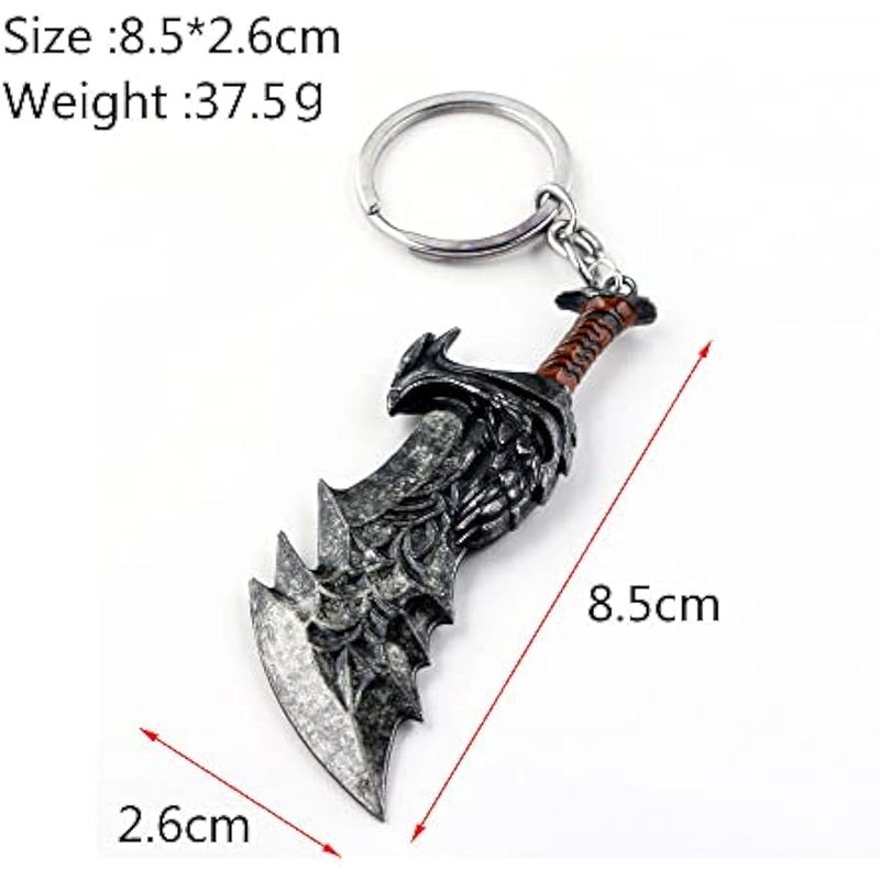 SONGCHANGJEWELRY Game God of War Keychains - Kratos Blades of Chaos Cosplay Metal Keychain - Blades of Chaos Gifts Men Teens - Image 2