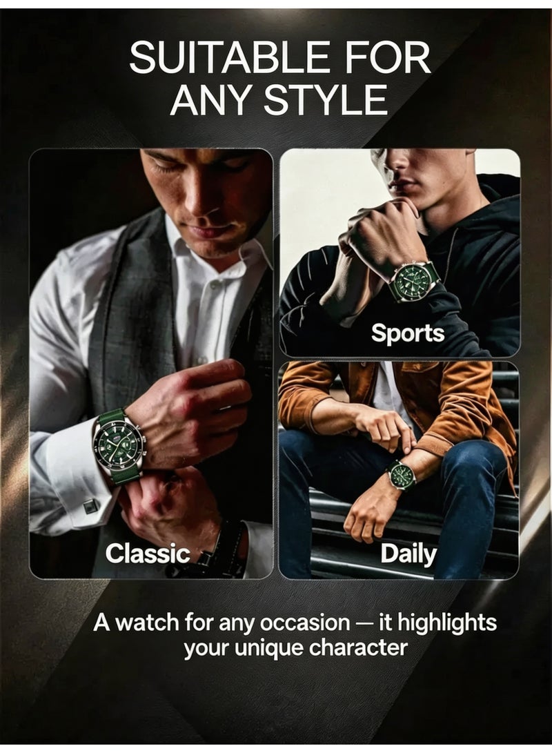 REWARD Men's Watch, Top Brand Stainless Steel Band Waterproof Quartz Analog Wrist Watch - 81011 - Image 5