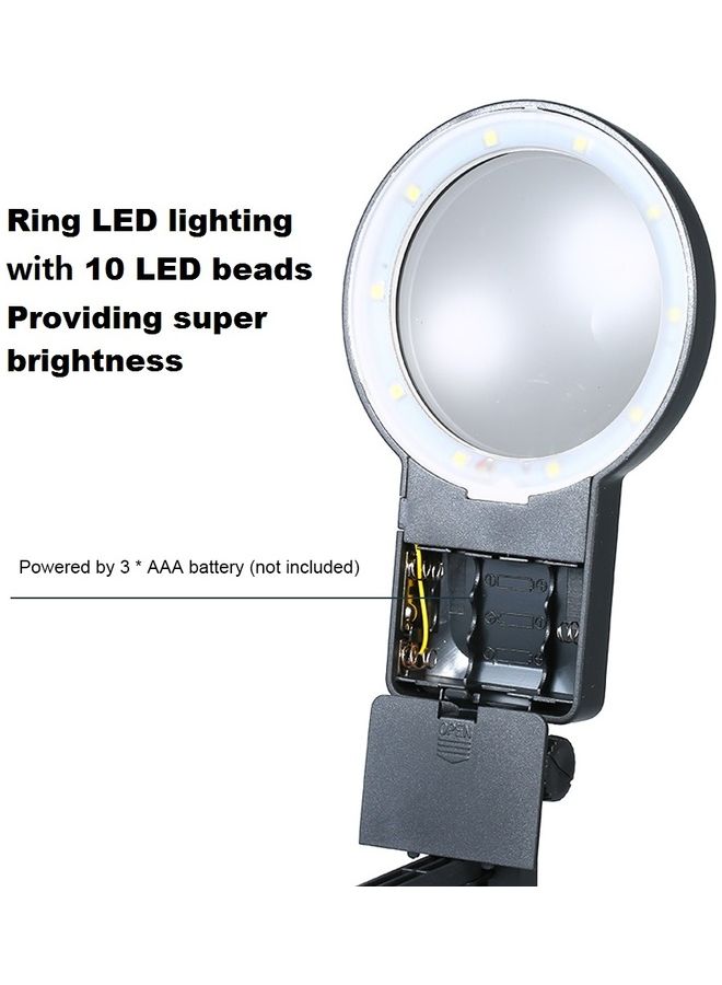 Loquat Desktop Magnifying Glass With LED Light Black - Image 5