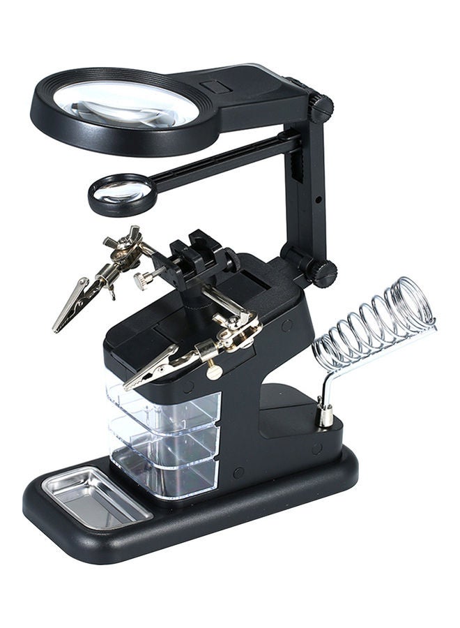 Loquat Desktop Magnifying Glass With LED Light Black - Image 1