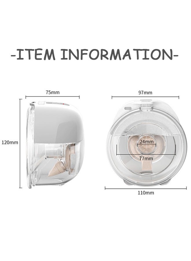 Unique Wearable Electric Breast Pump, Hands Free Painless Automatic Breast Pump (White)  - Image 2