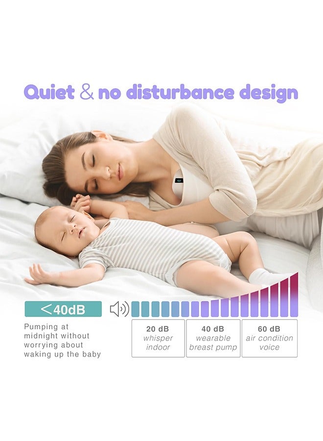 Unique Wearable Electric Breast Pump, Hands Free Painless Automatic Breast Pump (White)  - Image 4