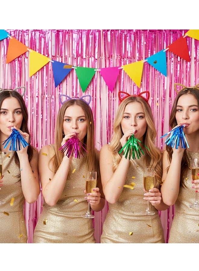 12 Pcs Glitter Noise Makers Metallic Fringed Party Blower for Adults Birthday Graduation New Years Party Favors Supplies (Colorful) - Image 5