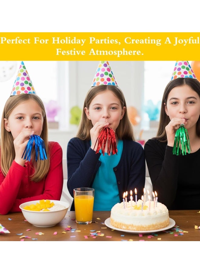 12 Pcs Glitter Noise Makers Metallic Fringed Party Blower for Adults Birthday Graduation New Years Party Favors Supplies (Colorful) - Image 4
