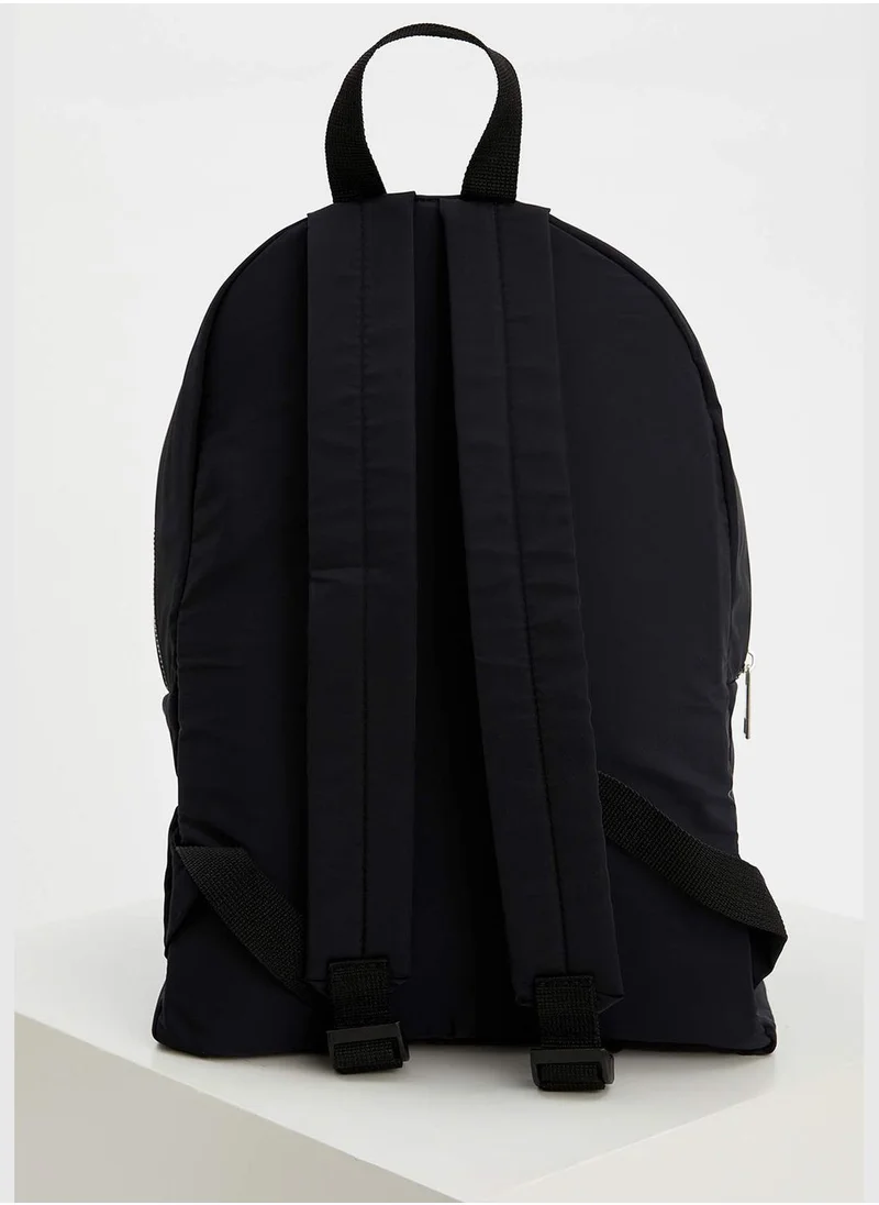 DeFacto Text Print Striped Backpack
