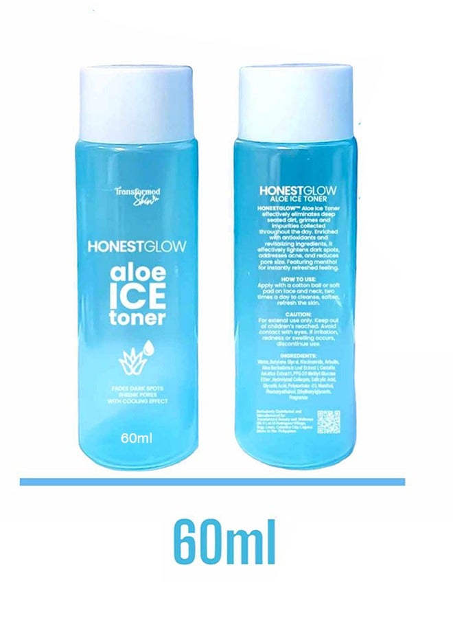Transformed Skin Honest Glow Aloe Ice Toner 60ml - Image 2
