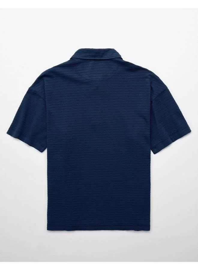 American Eagle AE Textured Polo Shirt