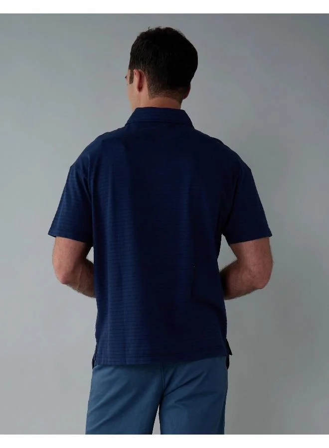 American Eagle AE Textured Polo Shirt