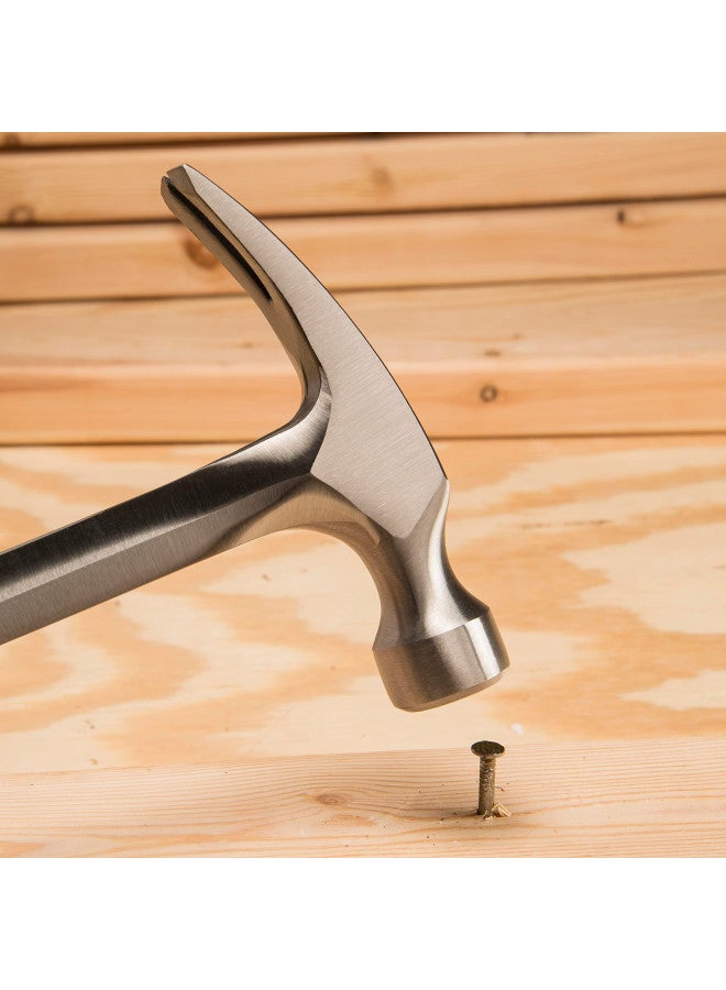 Estwing Hammer - 20 oz Straight Rip Claw with Smooth Face & Genuine Leather Grip - E20S - Image 2