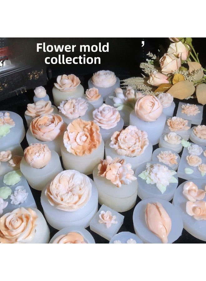 Maamoul Mold - Silicone Candle Making Mold - Austin rose mold 7.5*2.7cm - DIY Aromatherapy Candle Mold, Handmade Wax Mold, Resin Casting, Soap Candle Craft, Epoxy Resin Mold - Image 2