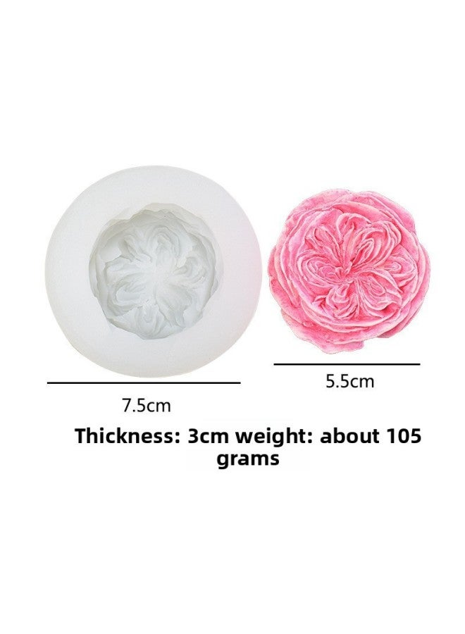 Maamoul Mold - Silicone Candle Making Mold - Austin rose mold 7.5*2.7cm - DIY Aromatherapy Candle Mold, Handmade Wax Mold, Resin Casting, Soap Candle Craft, Epoxy Resin Mold - Image 1
