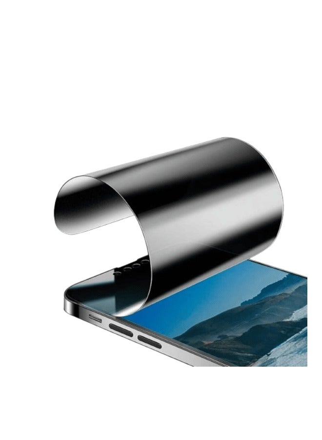 أكسسور  واقي شاشة الخصوصية لهاتف iPhone 12 Pro Max (6.7 بوصة) - زجاج مقسّى مضاد للتجسس بتغطية كاملة | تصميم منحني من الحافة إلى الحافة، مناسب للحافظات - Image 5