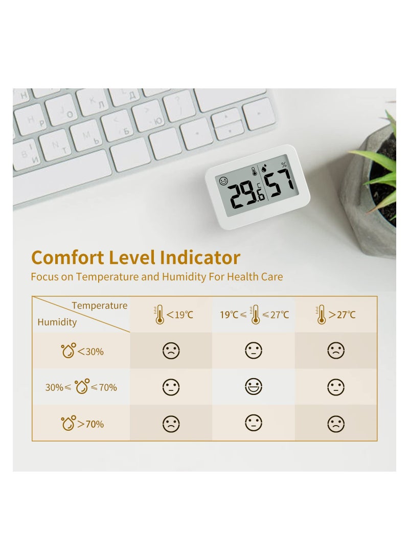 SYOSI - Mini Hygrometer Indoor Thermometer, 2-Pack Hight Accurate Temperature and Humidity Monitor, Humidity Gauge with Degrees Fahrenheit (℉), Humidity Meter Digital for Greenhouse Babyroom Closet - Image 1