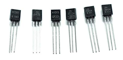 Electronicspices Transistors Combo A1015 BC557 BC547 2N2222 2N3904 2N3906 NPN PNP, 10 Pieces Each, 60 Pieces - Image 1