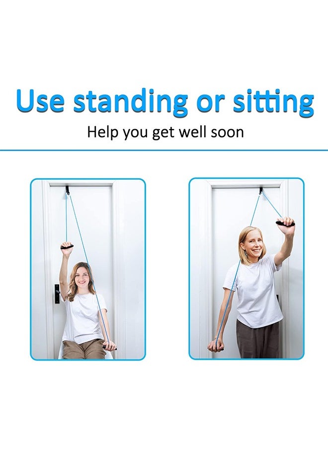 Ocean Shoulder Pulley for Physical Therapy with Exercise Guide - Improves Shoulder Strength & Range of Motion - Reduces Pain, Helps in Muscle Recovery - Physical Therapy Equipment (Blue)  - Image 4