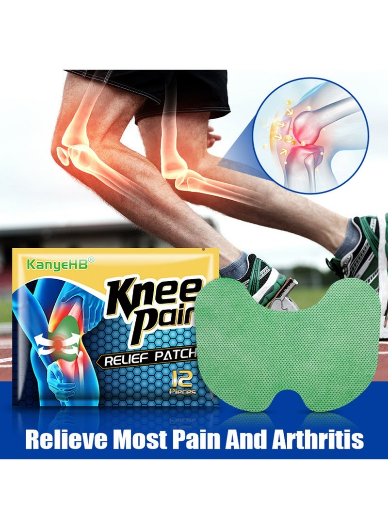 كاني إتش بي 12 PCS ركبة التصحيحات,تصحيحات تخفيف الألم,تسخين التصحيحات العشبية للركبة التصحيح,ملصق استخراج طبيعي للركبة,اليد والظهر والرقبة والكتف - Image 2