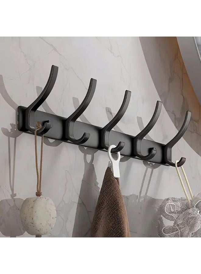 Wall Mounted Hat Rack With 8 Gun Ash Small Phoenix Tail Hooks Modern Minimalist Space Saving Entryway Organizer - Image 2