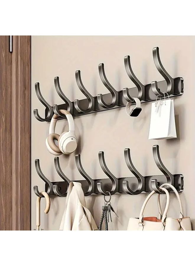 Wall Mounted Hat Rack With 8 Gun Ash Small Phoenix Tail Hooks Modern Minimalist Space Saving Entryway Organizer - Image 3