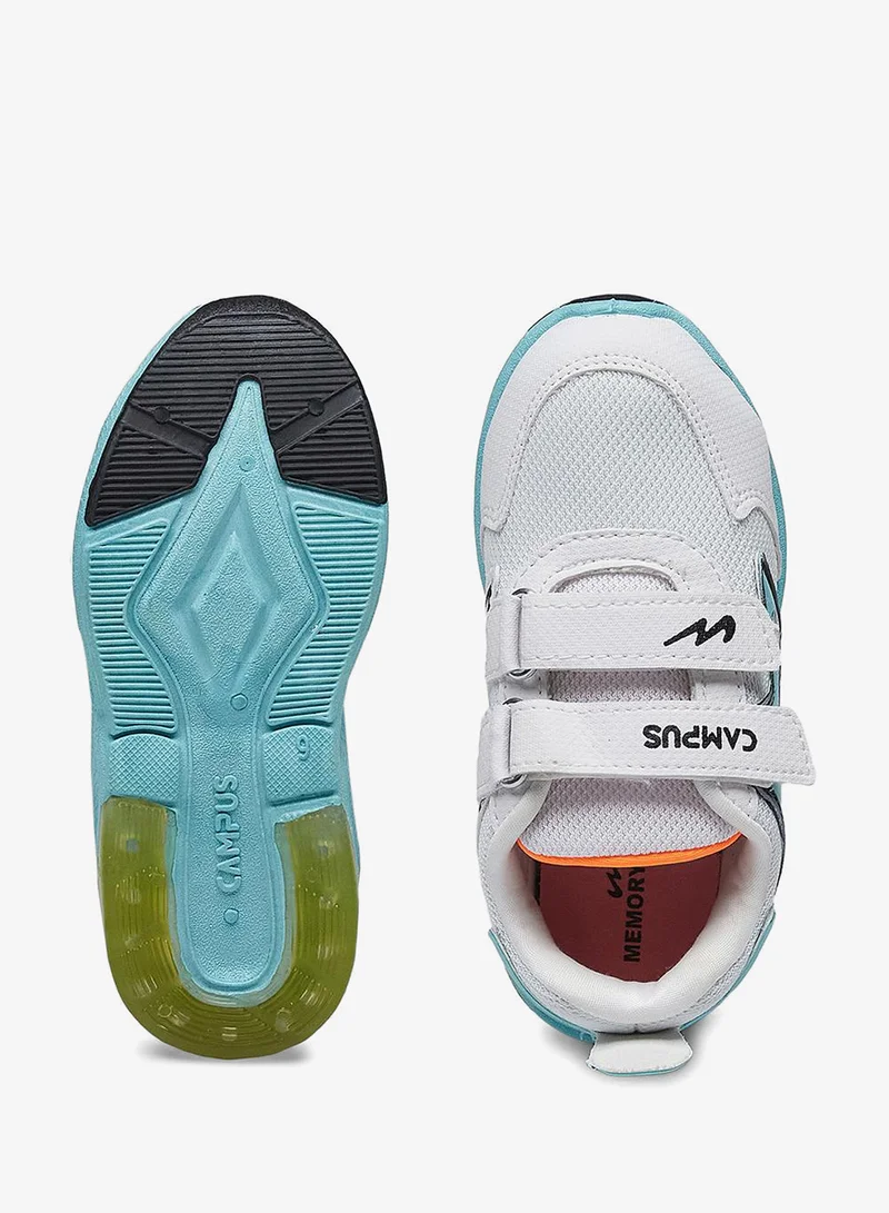 CAMPUS Wht/S.Grn Kids Low-Top Sneakers - Sporty Look with Cushioned Sole for All-Day Play  | Best Price UAE