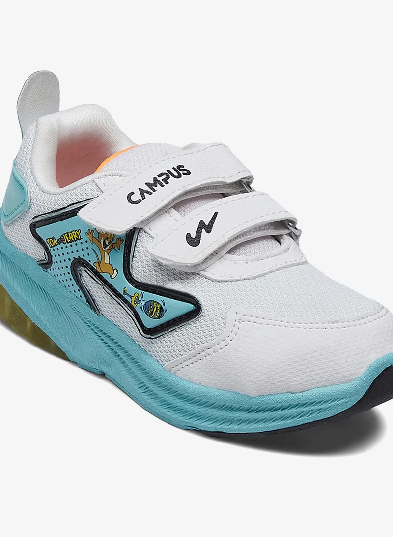 CAMPUS Wht/S.Grn Kids Low-Top Sneakers - Sporty Look with Cushioned Sole for All-Day Play  | Best Price UAE