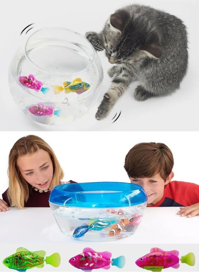 هالاكيدس لعبة أسماك كهربائية 3 ، روبوت إبداعي يعمل بالماء ، لعبة أسماك القط المضحكة ، لعبة روبوت للسباحة ، حوض استحمام أسماك ، هدية عيد ميلاد للقطط والأطفال الصغار والفتيان والفتيات - Image 1