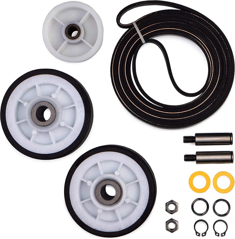Walpica 303373 Dryer Drum Support Roller Belt Idler Pulley Repair Kit for Maytag Neptune Atlantis 3000 Series - Image 1