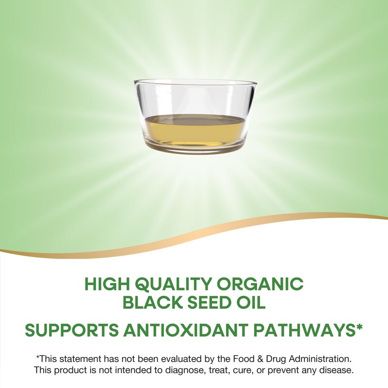 Nature's Way Organic Black Seed Oil, Supports Antioxidants Pathways*, Cold-Pressed, Vegan, Gluten Free, 8 fl oz (Packaging May Vary) - Image 3