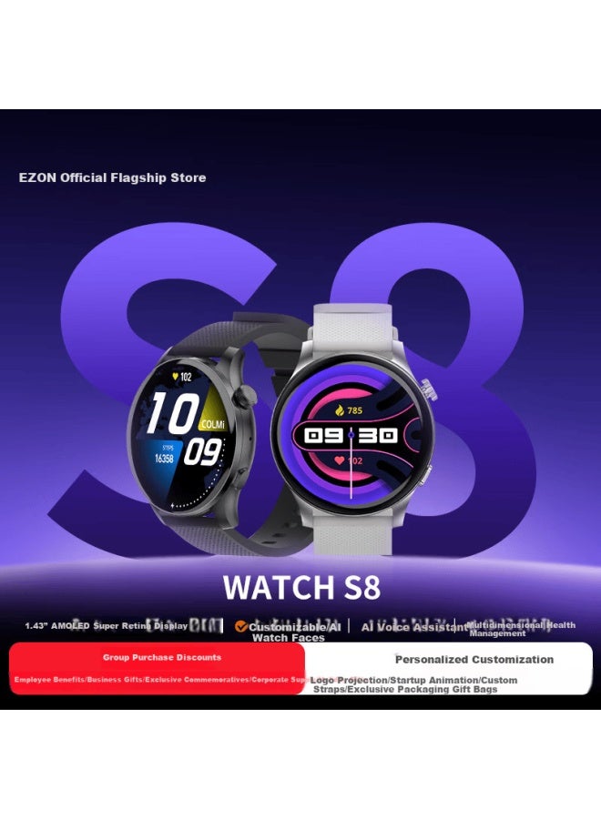 Ezon S8 Smart Sports Watch Payment Music Multifunctional Running Watch Black - Image 1