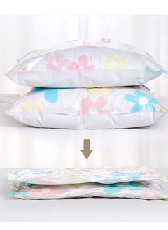 XiuWoo 10Pcs Vacuum Storage Organizer Foldable Clothes Organizer Seal Compressed Travel Saving Package with Hand Pump, for Comforters Blankets Clothes, Multicolor  - Image 5
