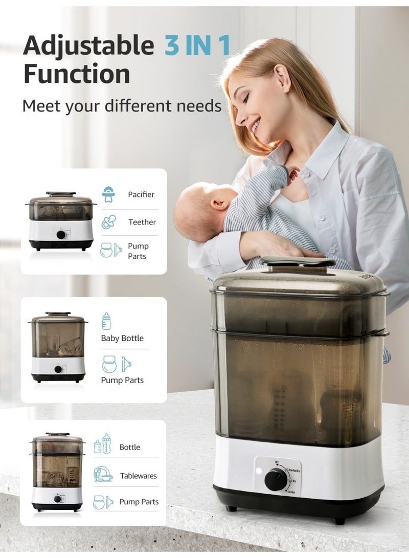 Bottle Sterilizer and Dryer, Electric Steam Baby Bottle Sterilizer, Sanitizer for Baby Bottles  Pacifiers, Breast Pump Parts - Image 4