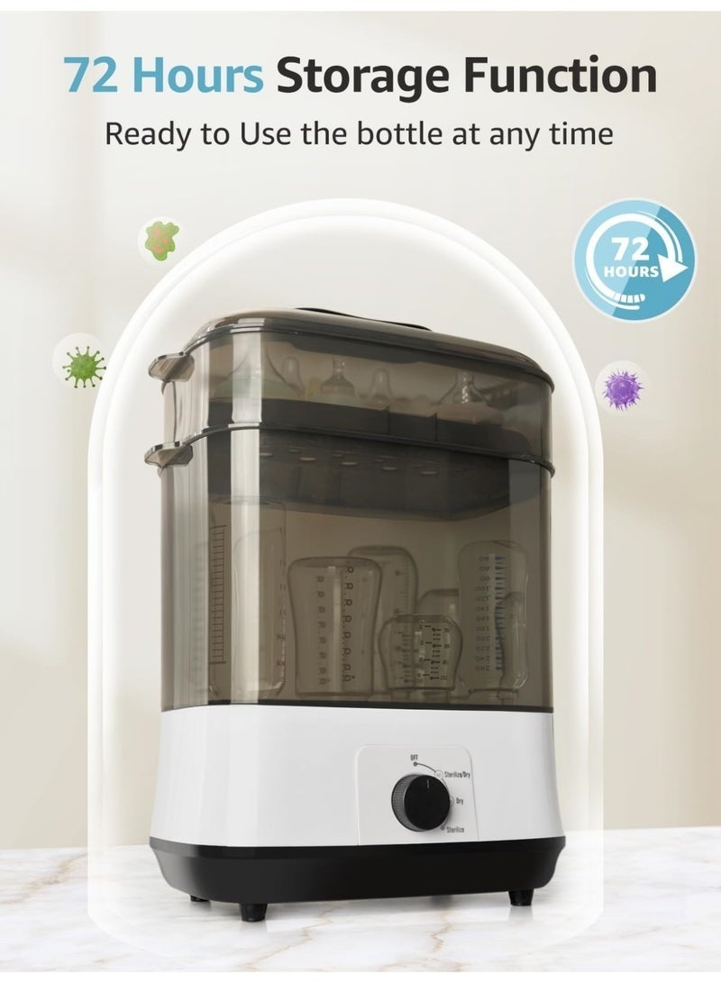 Bottle Sterilizer and Dryer, Electric Steam Baby Bottle Sterilizer, Sanitizer for Baby Bottles  Pacifiers, Breast Pump Parts - Image 2