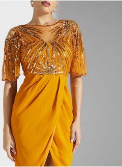 Virgos Lounge Asymmetrical Hem Embellished Dress  - Image 3