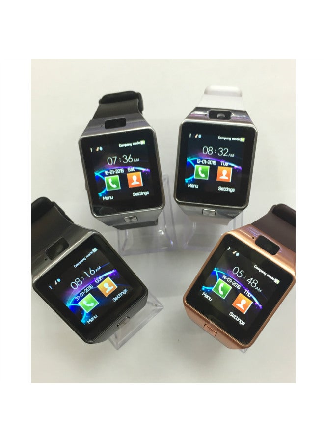 2017 DZ09 Smart Watch Card Watch QQ Phone Watch Mobile Phone Watch Direct Sales-Color:English Silver