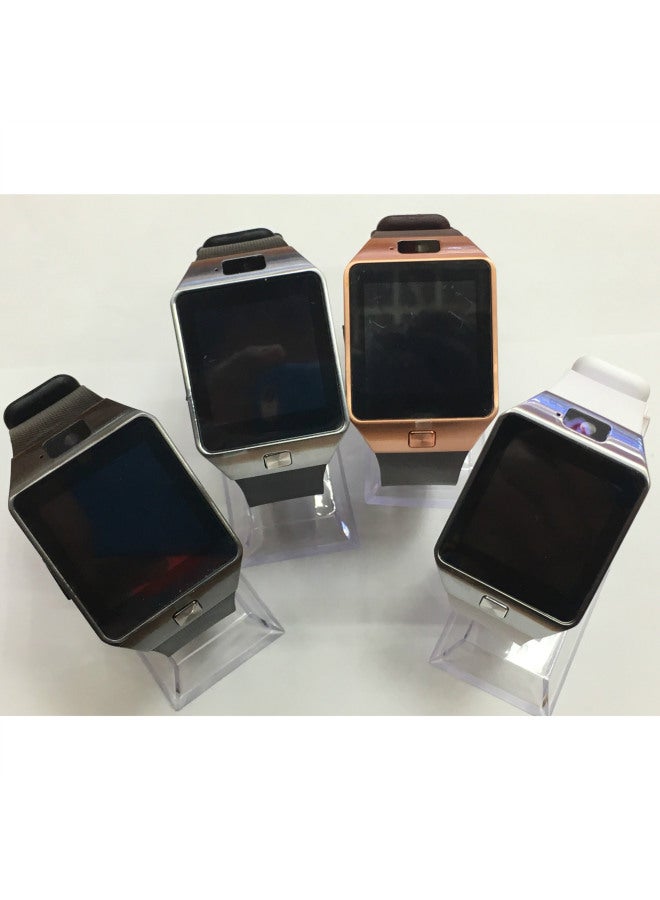 2017 DZ09 Smart Watch Card Watch QQ Phone Watch Mobile Phone Watch Direct Sales-Color:English Silver