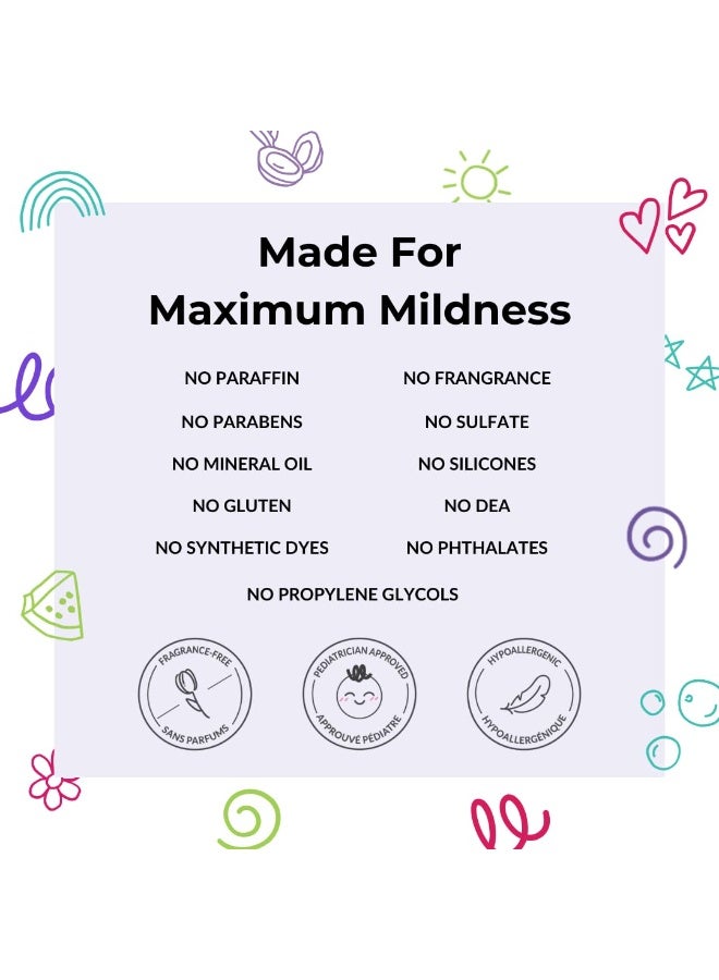 Love Ur Curls Kids - LUCK 2 in 1 Shampoo and Conditioner, Fragrance Free, Pediatrician Approved, Gentle Tear Free Unscented Formula, Easy to Detangle Curls, Sulfate and Paraben Free, 300 mL - Image 3