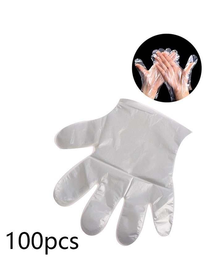 100Pcs Paraffin Gloves Hand Treatment Shower Gloves Paraffin Gloves Shower Gloves Disposable Plastic Glove Liners for Pedicure Pedicure Spa Drying Hands - Image 1