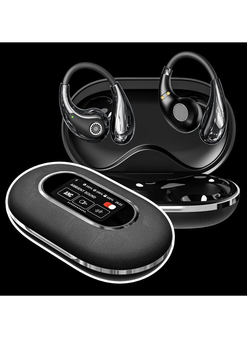 Generic - Open Ear ENC Call Noise Reduction Color Touch Screen TWS Intelligent 144 Ai Language Translation Earbuds for Android, Windows, iOS - Smart Wireless Bluetooth Earphones with Enhanced Call Quality and Clear Audio - Image 1