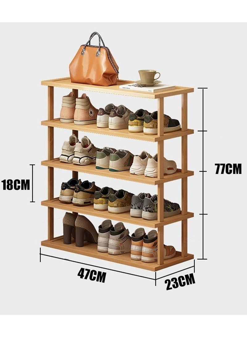 LINGWEI 4,5,6-Tier Bamboo Shoe Rack Organizer – Durable, Space-Saving Storage for Shoes, Bags & Accessories – Eco-Friendly & Easy to Assemble - Image 4