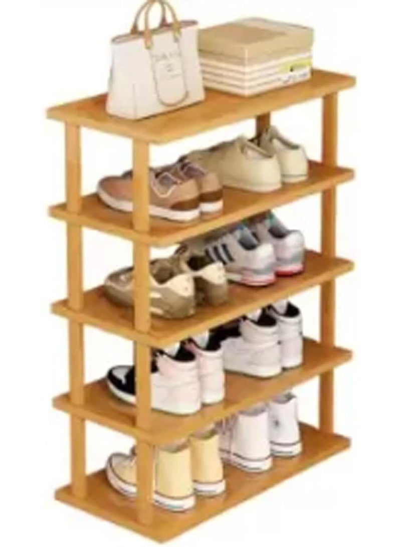 LINGWEI 4,5,6-Tier Bamboo Shoe Rack Organizer – Durable, Space-Saving Storage for Shoes, Bags & Accessories – Eco-Friendly & Easy to Assemble - Image 3
