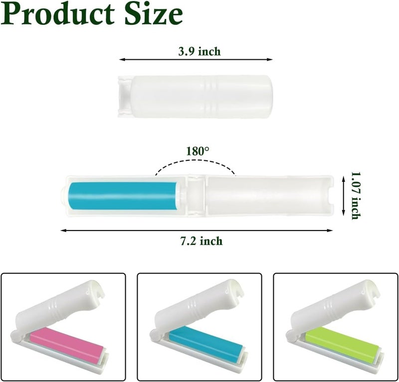 SENTAVIL Efficient Lint Remover Roller Quick and Easy Fabric Care 3 pc Multi Color - Image 2