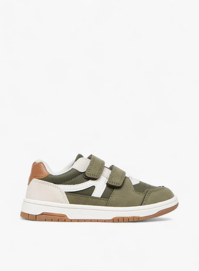 JUNIORS Boys Panelled Hook And Loop Sneakers