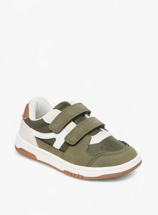 JUNIORS Boys Panelled Hook And Loop Sneakers