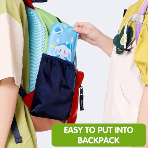 PATPAT® 5Pcs Kids Rain Coat Travel Set, Lightweight PVC Poncho for Boys & Girls, Hooded, Bright Colors, Transparent, Quick-Wear, Waterproof, Age 6-8, Outdoor/School/Theme Park Use - Image 5