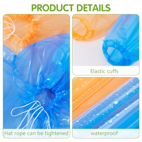 PATPAT® 5Pcs Kids Rain Coat Travel Set, Lightweight PVC Poncho for Boys & Girls, Hooded, Bright Colors, Transparent, Quick-Wear, Waterproof, Age 6-8, Outdoor/School/Theme Park Use - Image 4