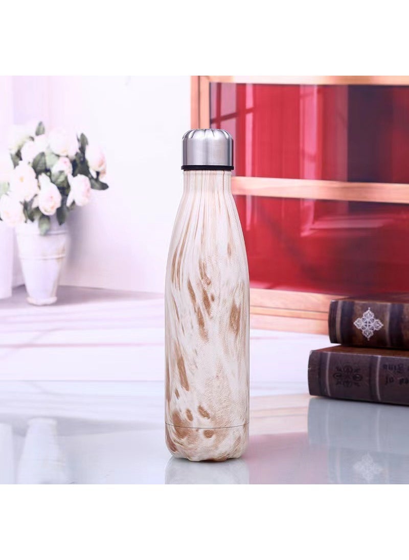 Arabest - Stainless Steel Insulated Bowling Bottle Yellow Wood grain - Image 1