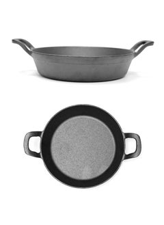 BLACKSTONE Cast Iron Mini Round Skillet with Wooden Sizzler Plate 18cm  - Image 3