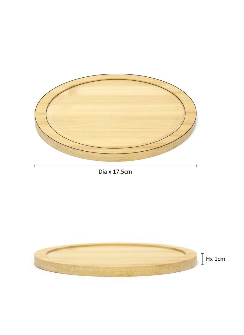 BLACKSTONE - Cast Iron Mini Round Skillet with Wooden Sizzler Plate 18cm - Image 1