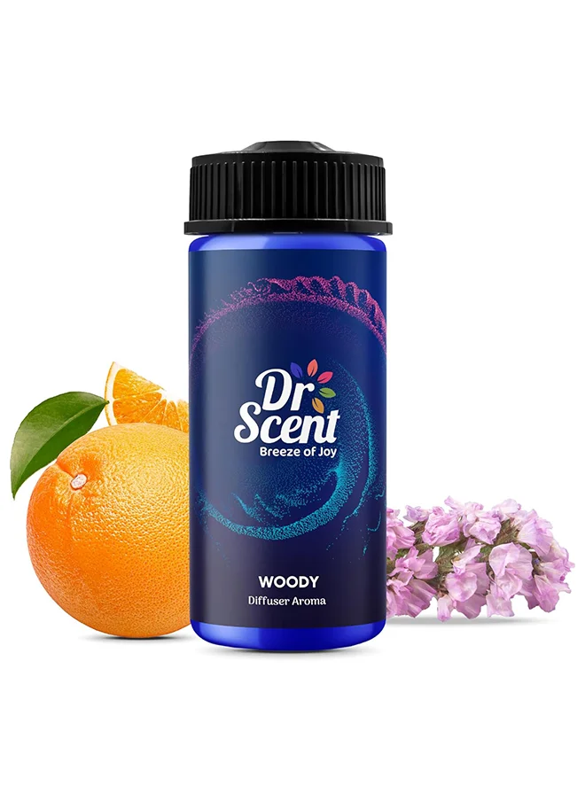 Dr Scent Dr. Scent Diffuser Aroma Woody, with Enchanting Notes of Rose, Citrus, Olibanum, Labdanum, Patchouli, and Musk (170ml)