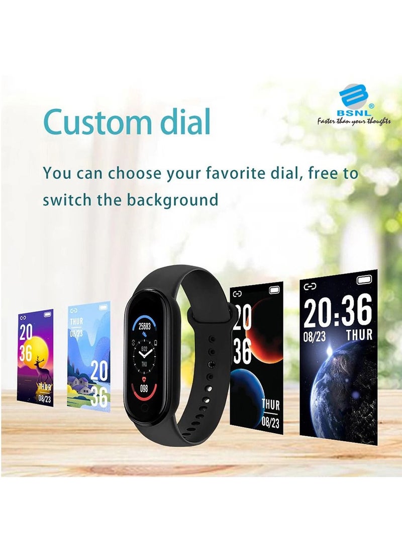 BSNL - M6 Smart Watch Fitness Tracker With Replaceable Strap - Image 1