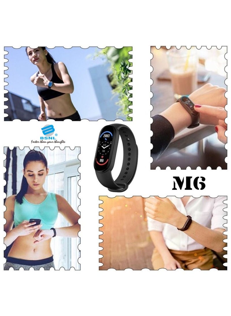 BSNL - M6 Smart Watch Fitness Tracker With Replaceable Strap - Image 1